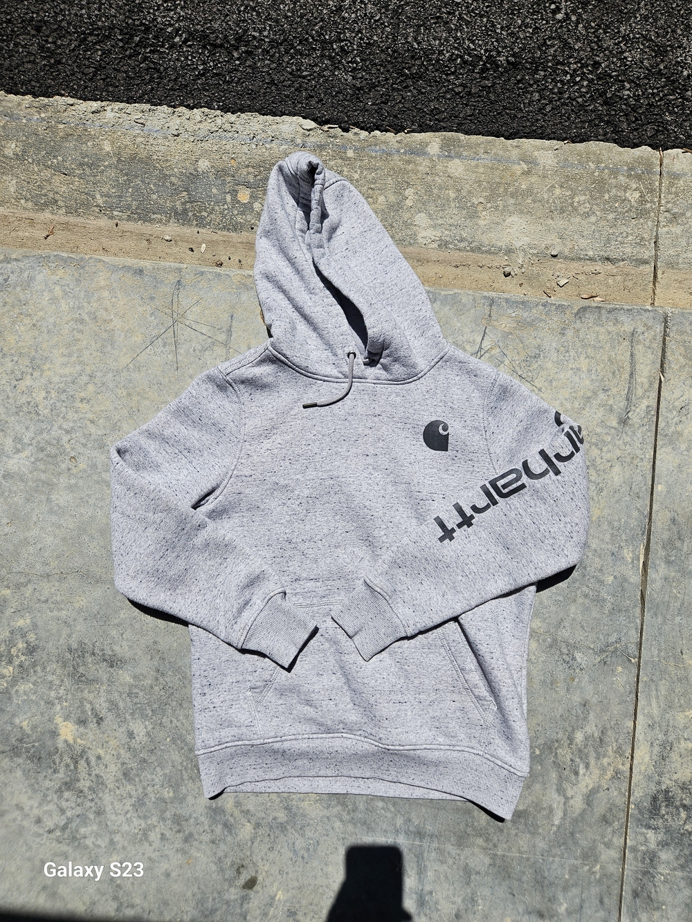 Carhartt Relaxed Fit Gray Speckled Hoodie Size Medium